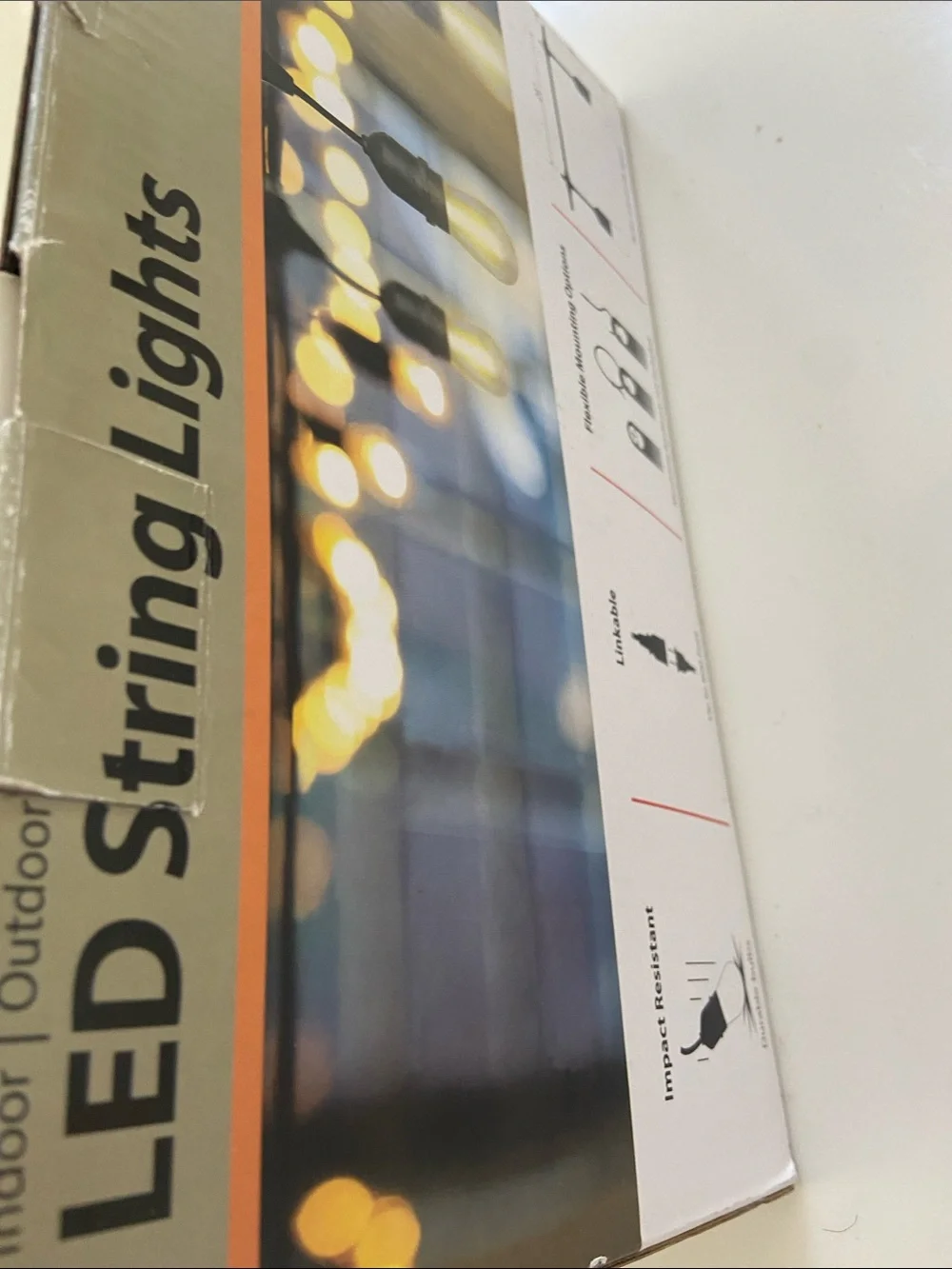 Black LED String Lights - 24ft, 12 Bulbs